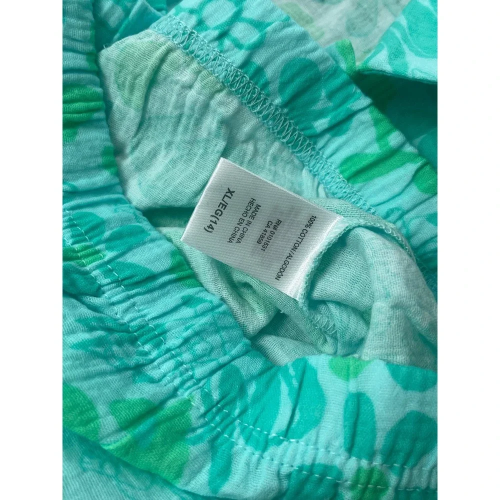 2-Sets Bluey and Moana Girls Cotton Gauze Shirt & Shorts Sets Cotton XL Size 14